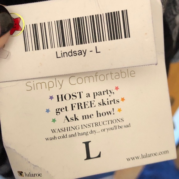 Lularoe NWT Large Ribbed Striped Lindsay - Picture 6 of 7